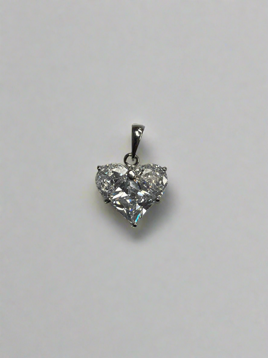 Crystal Heart Silver