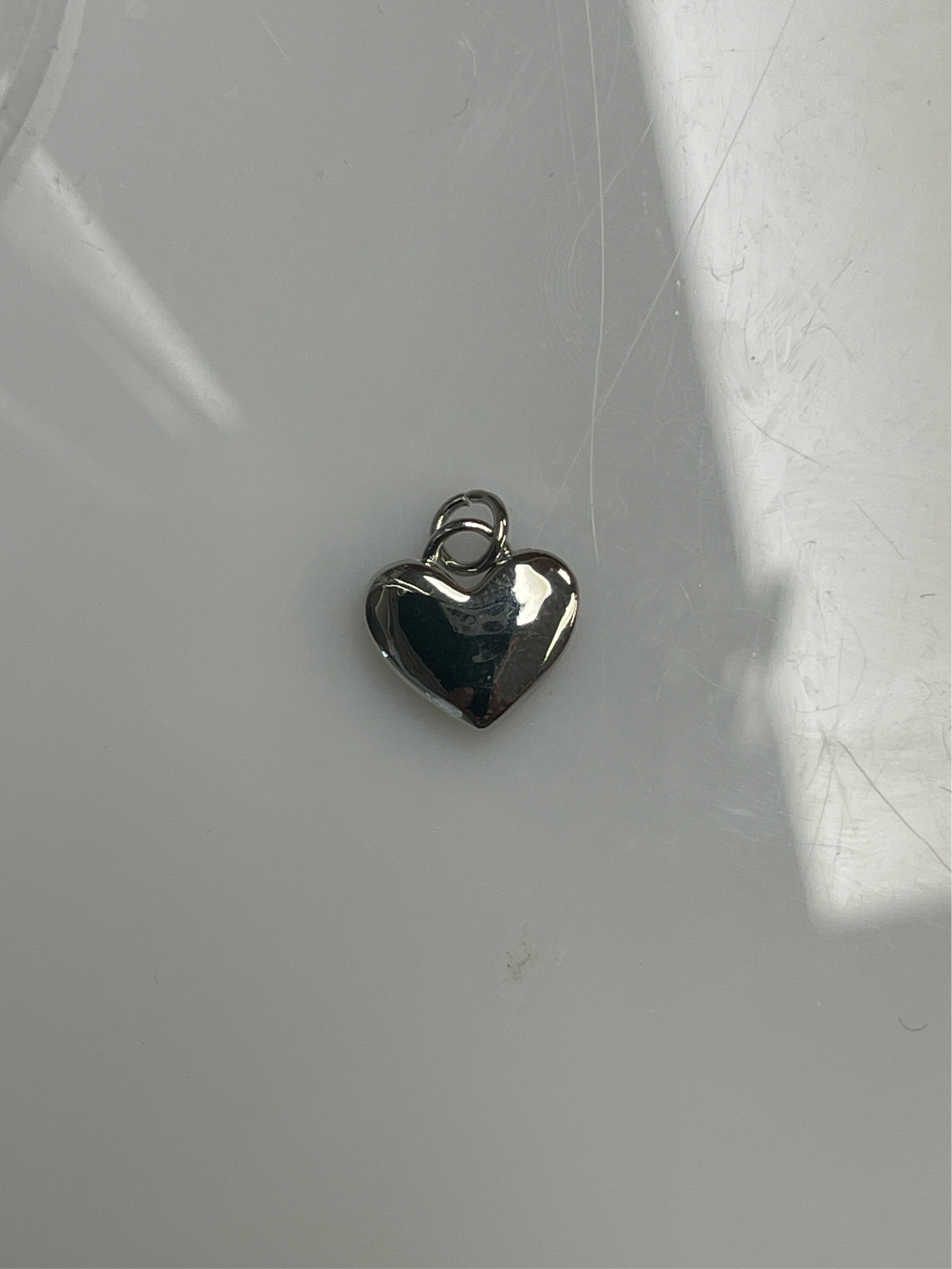 Small Puff Heart Silver