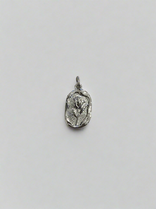 Silver Oval Rose