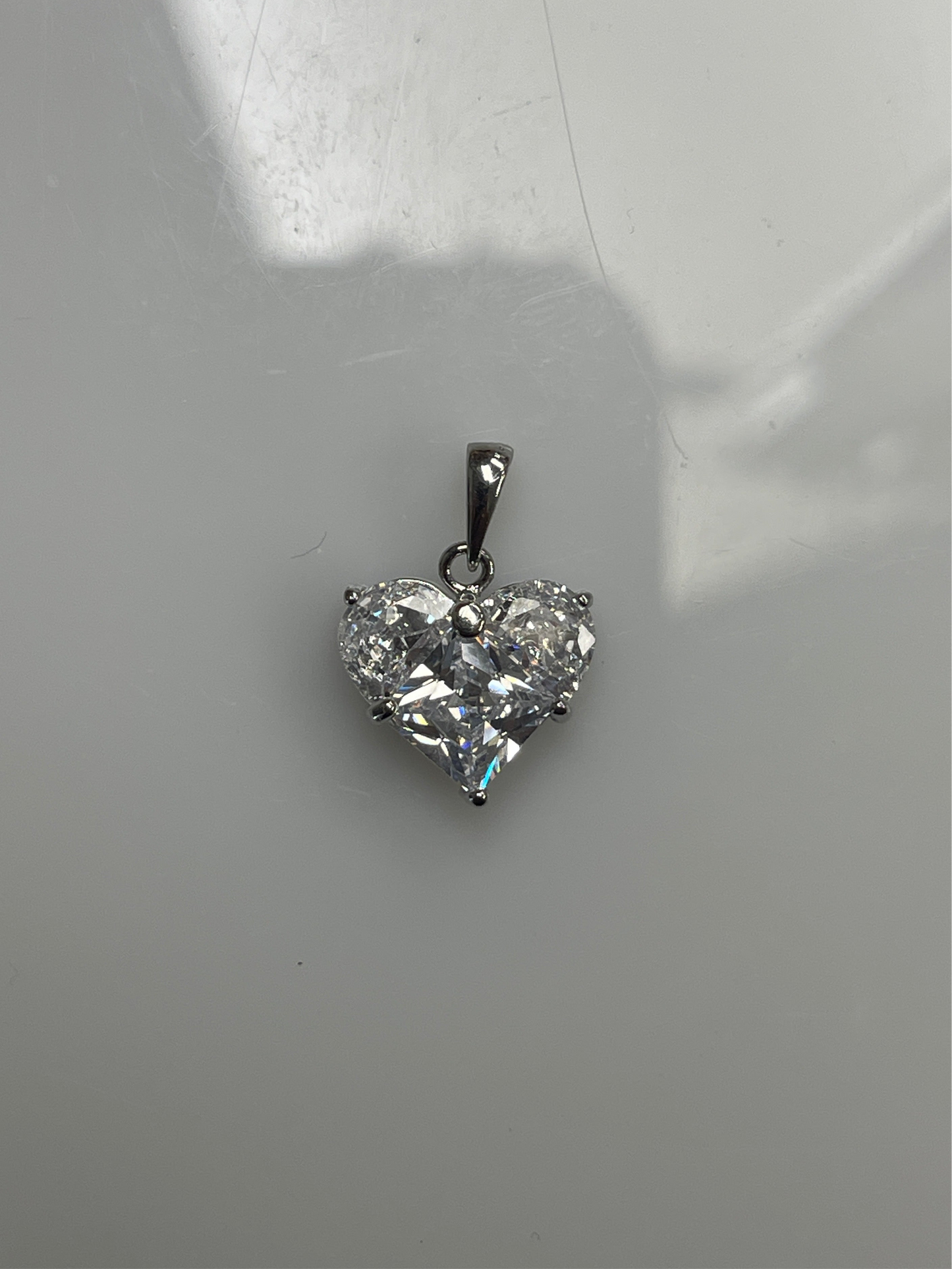 Crystal Heart Silver