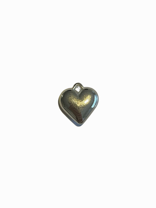 Puffy Silver Heart