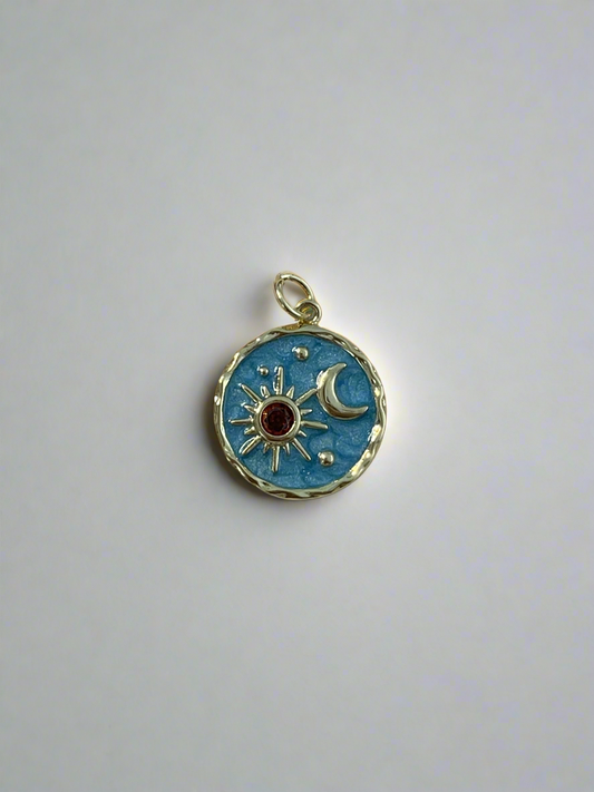 Star Moon Pendent Blue