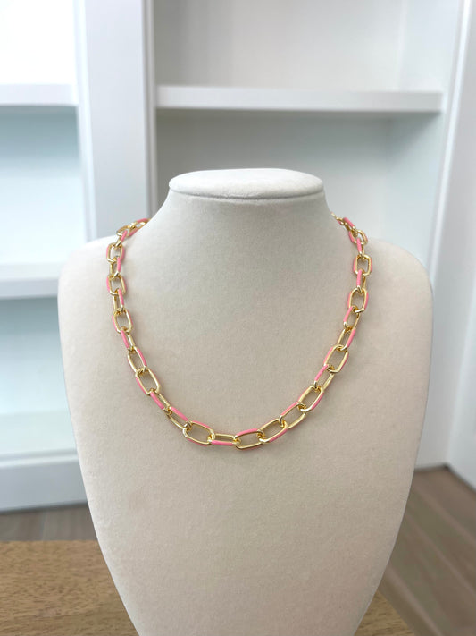 Chunky Colored Paperclip Chain